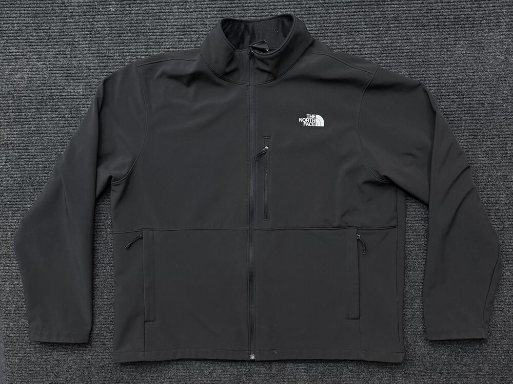 The North Face WindWall Men's Black Full Zip Jacket Stand-Up Collar, XXL
